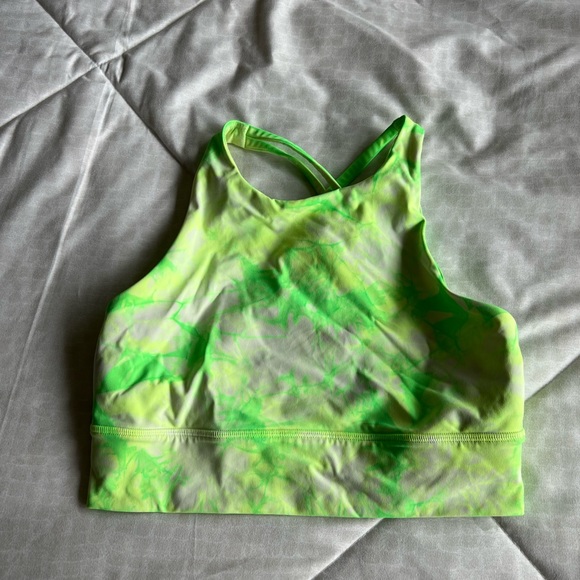 lululemon Energy Bra High Neck Long Line Shibori, good condition - Picture 4 of 7